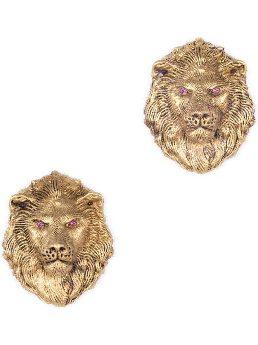 Elegant Gold Lion Head Cufflinks for Men - Premium Brass, Gift Boxed, Perfect